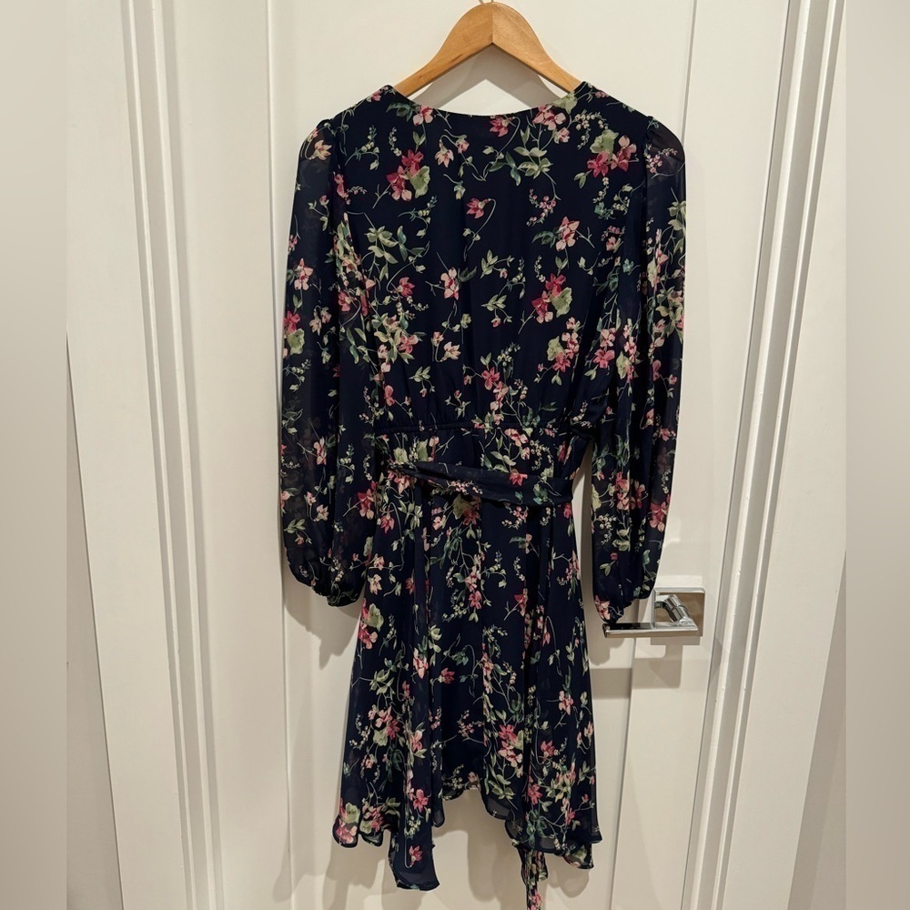 New Taylor Dress Womens midi Boho Prairie Peasant Size 10 Medium Fall Blue Work - Picture 5 of 7